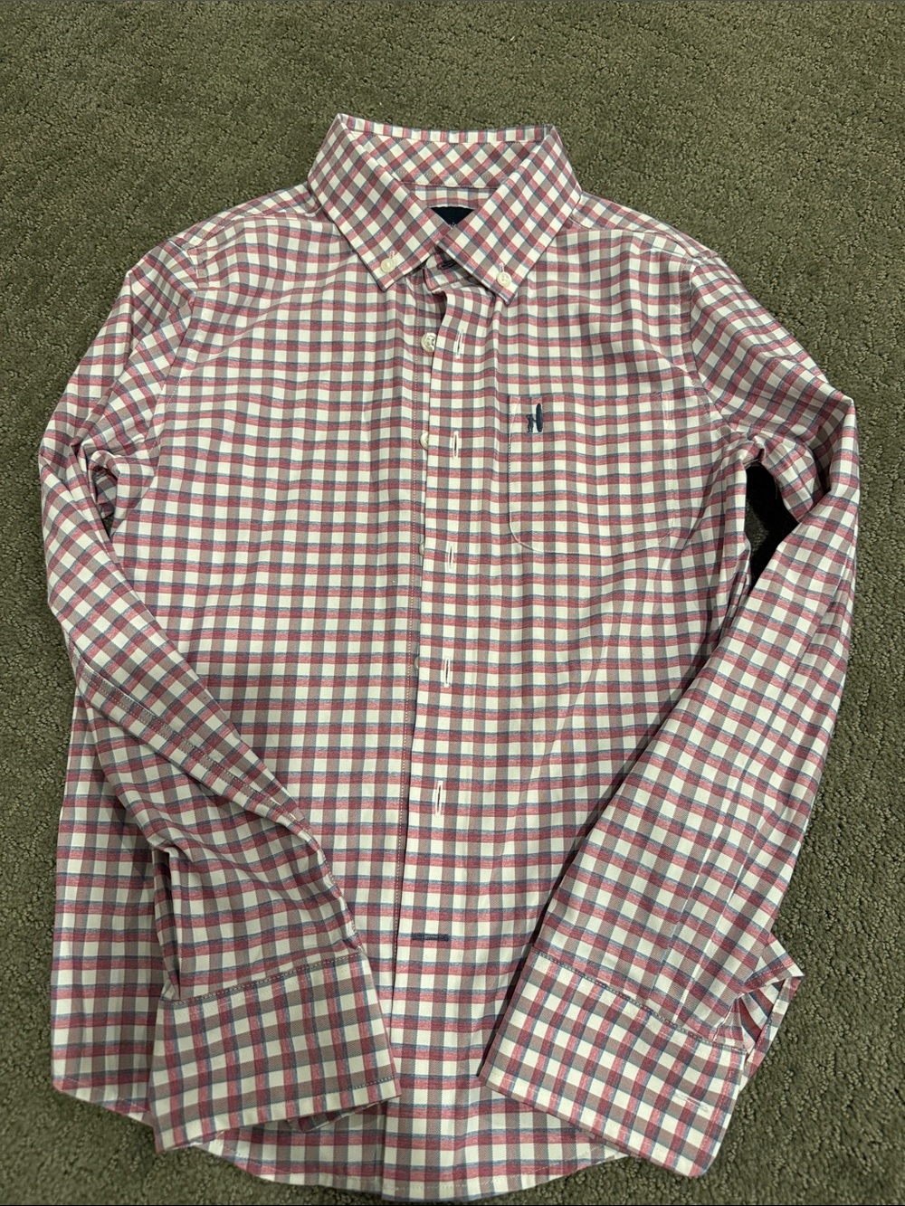 johnnie-O Men's Red & White Check Button-Down Shirt